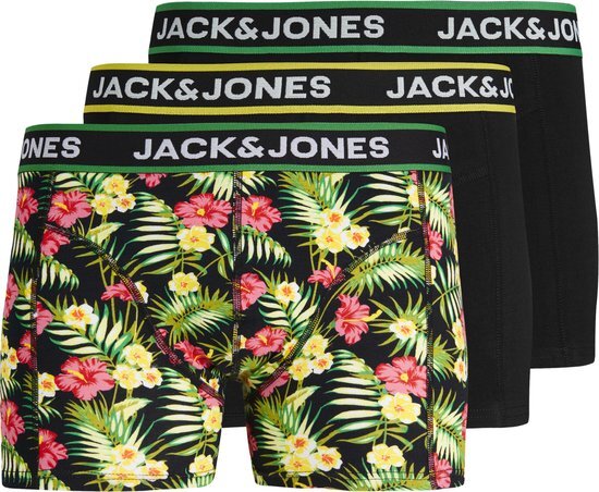 JACK&amp;JONES JUNIOR JACPINK FLOWERS TRUNKS 3 PACK SN JNR Jongens Onderbroek - Maat 140