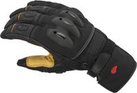 Halvarssons Flon WP waterdichte motorhandschoenen - Zwart/Geel - Maat 14