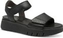 Tamaris Comfort-leren sandalen Zwart Dames 39 EU