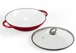 Klarstein Jersey Wok - Fonte - Émail - Rond - Rouge