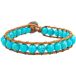 Sloya Bracelet en pierres et cuir véritable femme Facelia