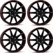 Borbet 4 jantes, modèle GTX, 8.0x19 pouces, ET50, 5x114.3, couleur SWMRED, adapté pour Renault Espace, Fluence, Laguna, Mégane, Scénic, Talisman.