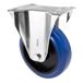 WAGNER soft-bokrol - Ø 100 mm, 125 mm bouwhoogte, verzinkt staal, blauw/zwart, 85 x 105 mm montageplaat, 75 kg draagkracht