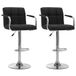 VidaXL Barstoelen 2 st stof zwart