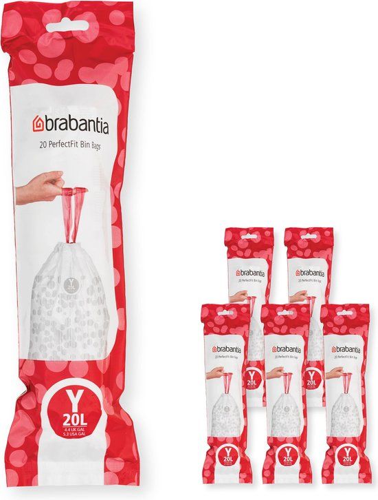 Brabantia PerfectFit Vuilniszakken - 20 l - Code Y - 120 stuks