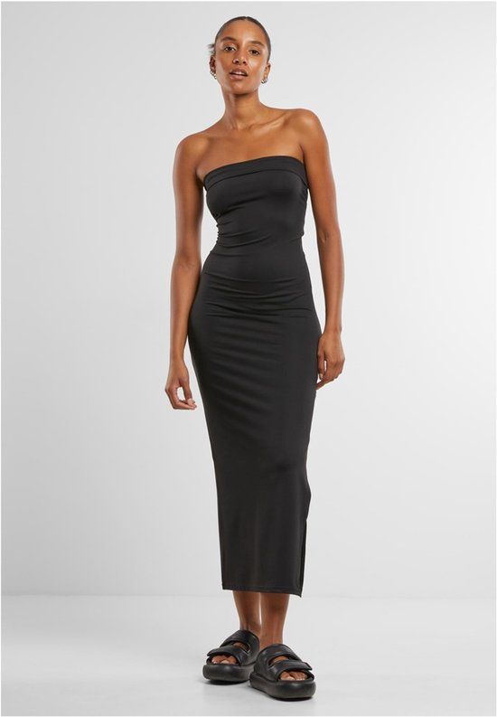 Urban Classics Midi-jurk Dames - Zwart - M