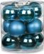 Inge-glas Inge Christmas Kerstballen - 12x st - diep blauw - D8 cm - glas - mat/glans - kerstversiering