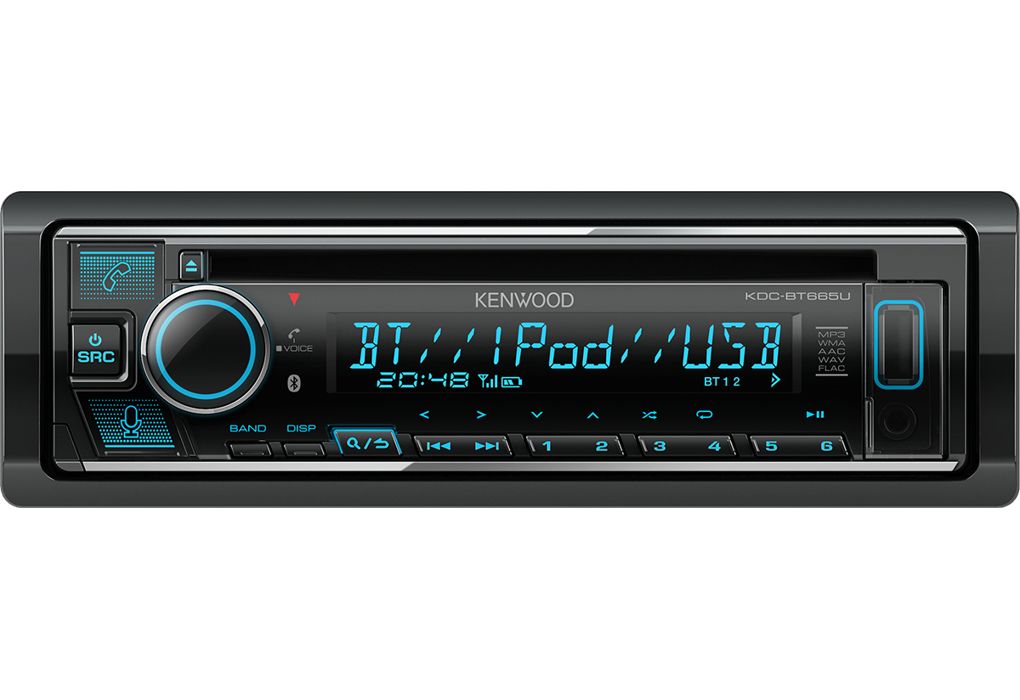Kenwood KDC-BT665U Autoradio | 1DIN | Bluetooth | CD | USB | Amazon Alexa