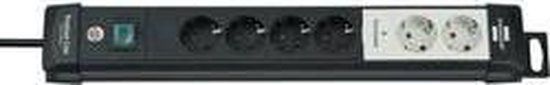 Brennenstuhl Premium-Line Techniek Stekkerdoos - 6-voudig - Zwart - 3 meter snoer