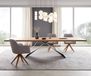 DELIFE Table à manger Edge chêne naturel 300x100 V-frame acier noir