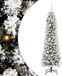 vidaXL Sapin de Noël Artificiel Blanc 180 cm PVC et Métal et Plastique