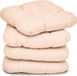 Beautissu Lisa – Set van 4 Zitkussen 40x40 cm – Stoelkussens Eetkamer – 8cm Vulling – Natuur