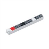 Bachmann IT PDU ALU 1U 6x C19 stekker 3x16A CEE rood