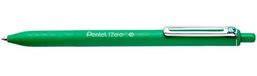 Pentel BX470-4 balpen IZee, drukmechanisme, metalen clip, 0,5 mm lijndikte, 4-delige set: zwart, rood, blauw, groen 12 Stuk groen