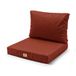Coussins pour meubles de jardin, housse amovible, pour extérieur, 60 x 60 cm, remplacement pour fauteuil, canapé et chaise, imperméable et confortable, terre cuite