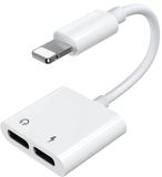 JOYROOM Apple Lightning Splitter iPhone - Audio en Opladen - wit