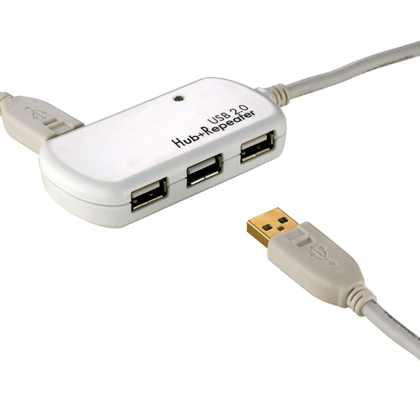 ROLINE USB 2.0 4-port Hub met repeater 12 m