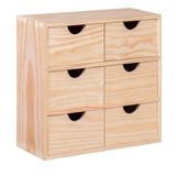ARANAZ S.L. MANUFACTURAS DE LA MADERA Miniblok met 6 laden van grenenhout