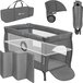 LIONELO STEFI PLUS Campingbedje 4 in 1 - Grijs/Geel - 60x120 cm - 0-36 maanden