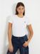 Guess Fitted Short Sleeve Crew Neck Tee Wo - White Shirts