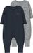 Name it Pyjama 2-pack Lange mouw Mannen Grey Melange Effen 104