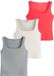 Next - Dames - Set van 3 hemdjes met vierkante hals - Rood