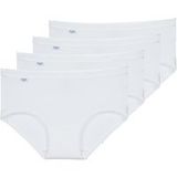 Sloggi Women Basic Midi - dames midi slip (4-Pack) - wit