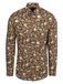 Suitable Overhemd Paisley Groen Beige - Maat XXL - Heren - Casual Shirt