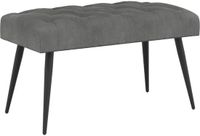 vidaXL Bank met knopen tufting Donkergrijs 80 x 40 x 46 cm Fluweel