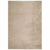 VidaXL Tapis HUARTE à poils courts doux lavable 140x200cm couleur sable