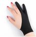 Merkloos / Sans marque GSMpunt B.V. Teken Handschoen voor Tablet - Tweevinger Kunstenaarshandschoen - Linker- en Rechterhand - Anti-Smudge - Spandex - Maat S - Zwart