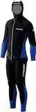 Cressi Medas Man Complete Wetsuit 5mm - Heren duikpak bestaande uit jas met geïntegreerde capuchon en tuinbroek, 5 mm neopreen zwart/blauwe kleur