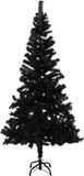 vidaXL Kunstkerstboom met standaard, 150 cm, PVC, zwart