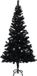 vidaXL Kunstkerstboom met standaard, 150 cm, PVC, zwart