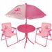 Jumi Kindertuinmeubelset, picknickparasol, tafel, stoelen, roze