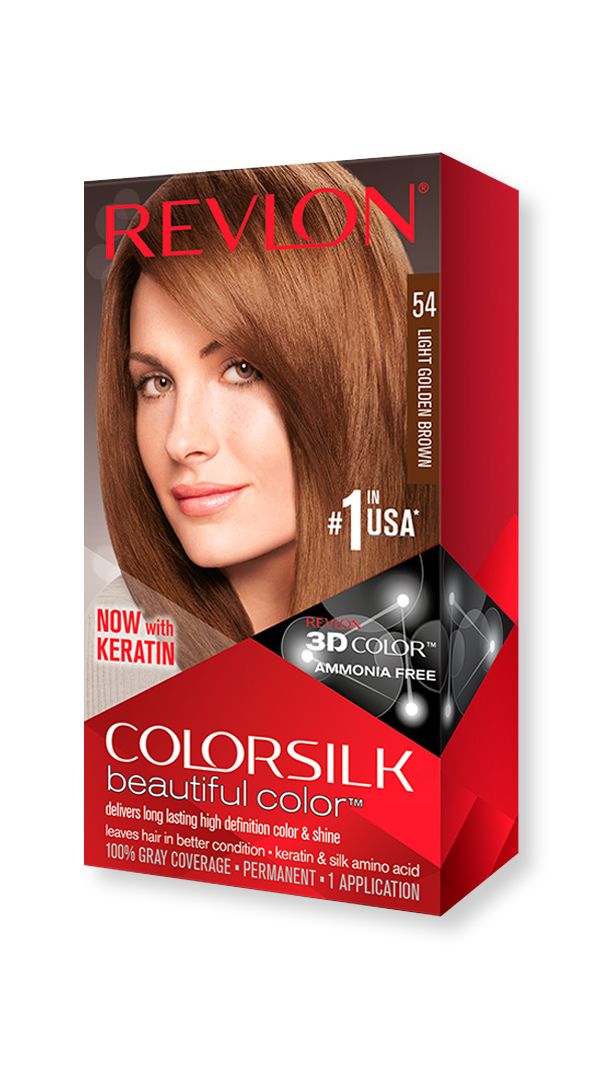 Revlon Colorsilk Beautiful Color - Light Golden Brown - 54 - Permanent Hair Dye