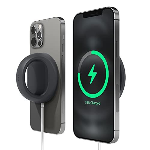 Elago Grip Stand Compatibel met MagSafe-oplader - Siliconen Grip Stand Compatibel met iPhone 12, Pro, Pro Max, mini [Oplaadkabel niet inbegrepen] (Donker Grijs)