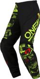 O'NEAL Element Attack Motocross Broek Zwart/Fluoriserend Geel Maat 38