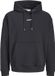 Jack &amp; jones Jack & Jones Trui Jcoclub Back Script Print Sweat Hoo 12300458 Black Mannen Maat - XXL