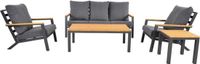 Lesli Living Loungeset Donnan Aluminium Donkergrijs/Antraciet 4-zits