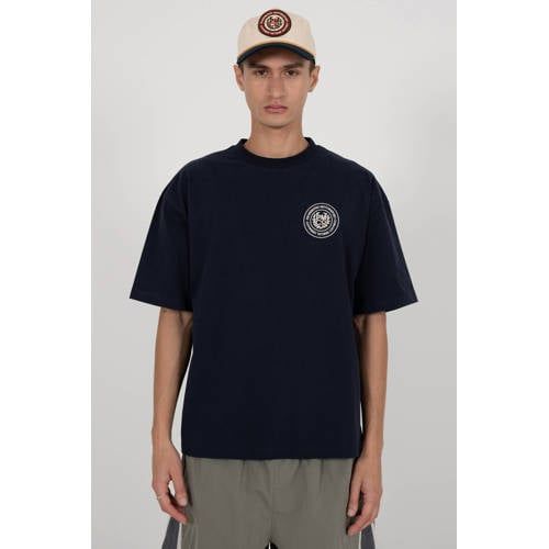 Prohibited oversized T-shirt met backprint donkerblauw
