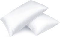 Merkloos / Sans marque Wan GmbH Set van 2 satijnen kussenslopen 50x70 cm - Wit