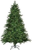 Black Box Trees Brampton Kunstkerstboom - Kerstboom met Verlichting en 260 Warmwitte LED Lampjes - Kerstversiering voor Binnen met 1992 Takken - H215 x Ø142 cm - Groen