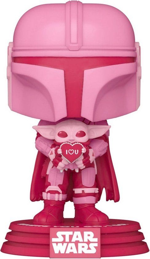 Funko Star Wars - Valentines POP! Star Wars Mando With Grogu 9 cm Verzamelfiguur - Multicolours