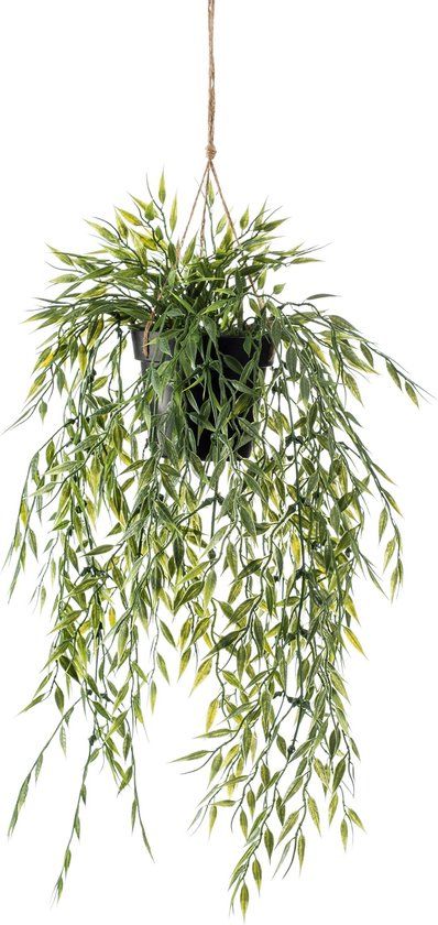 Emerald Kunst Hangplant Bamboe 50cm - Groen