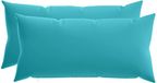 vidaXL - Taie d'oreiller - 2 pièces - HEERLEN - Turquoise - 40 x 70 cm - Polyester