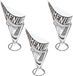 Hit Trading B.V. Porte-sachets de frites - 6x - avec 60x sachets de frites - INOX/papier - 9 x 16 cm