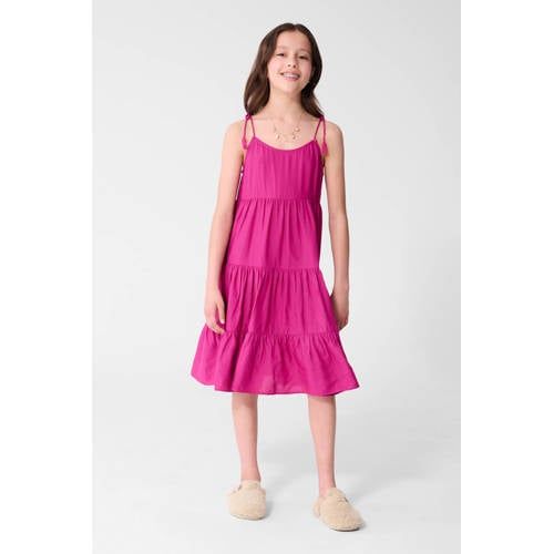 Shoeby midi zomerjurk met plooien - paars