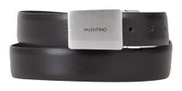 VALENTINO Leren riem Litech Plaque Buckle Belt W95 Nero/Blu zwart donkerblauw inkortbaar omkeerbaar