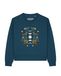 Watapparel Sweatshirt 'Moonphases & Flowers' curry / greige / petrol / riet